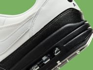 Nike Air Max 1 White/Black/Chlorophyll sneakers (Image via SBD)